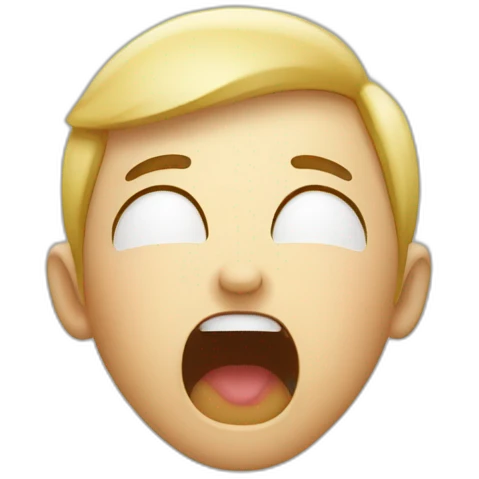 iOS style emoji yawn emoji
