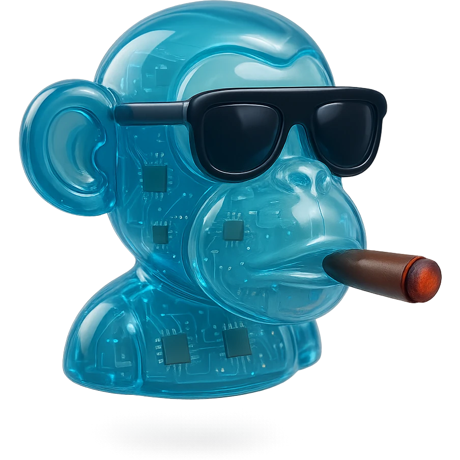 monkey with cigar wearing sunglasses emoji