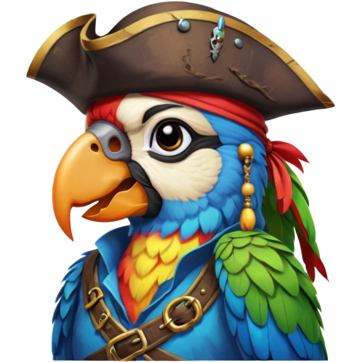 pirate and parrot emoji