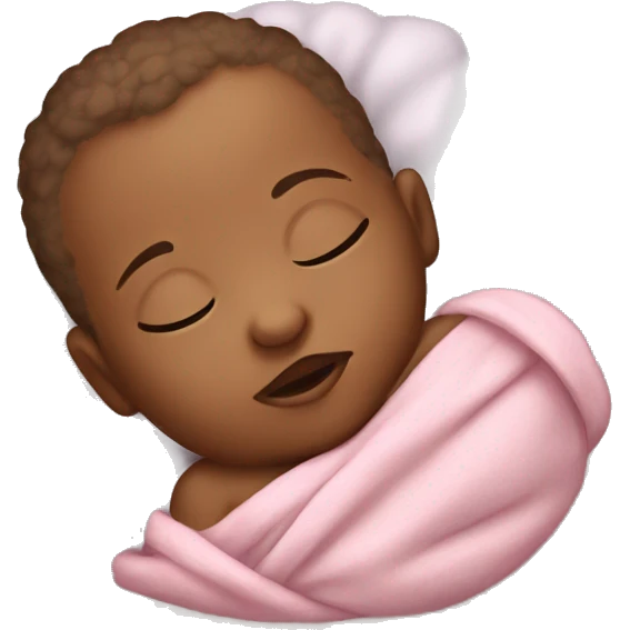 Sleeping newborn baby emoji