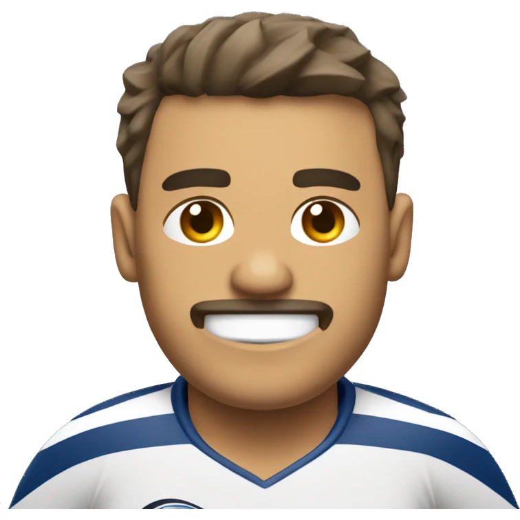 una persona discapacitada en silla de ruedas listo para jugar rugby emoji