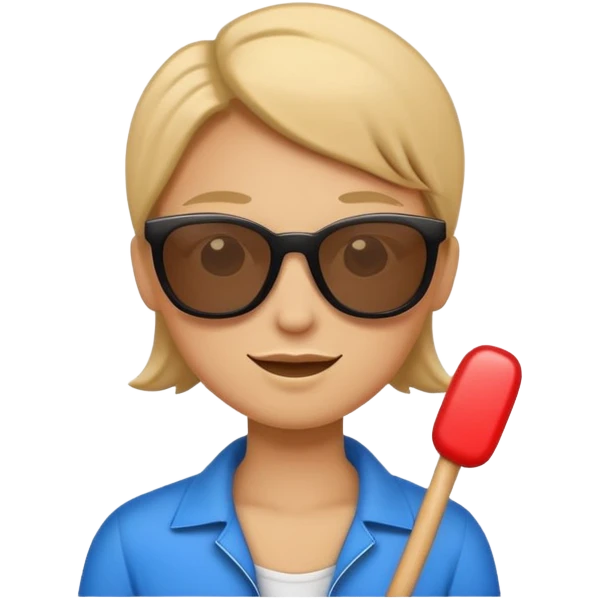 cartoon stick figure with smirk and sunglasses, sassy bold attitude, playful emoji