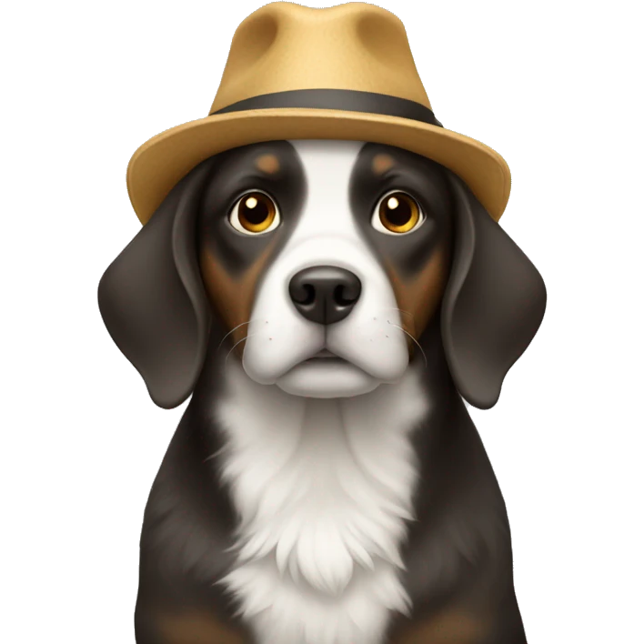 dog wearing hat  emoji