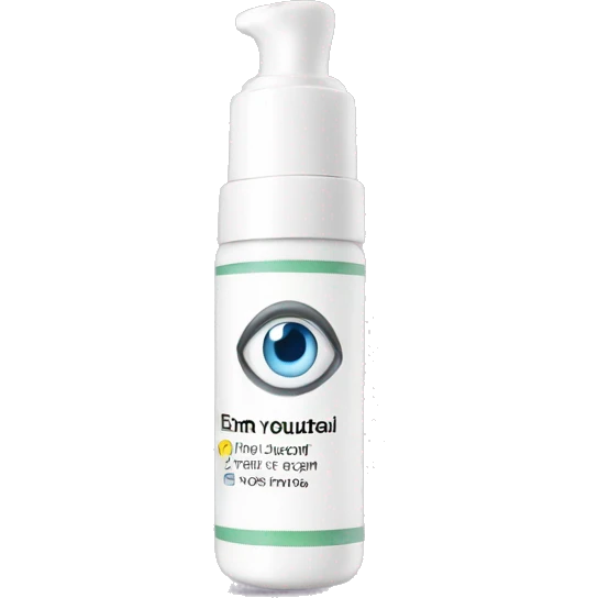 eye cream bottle with label emoji