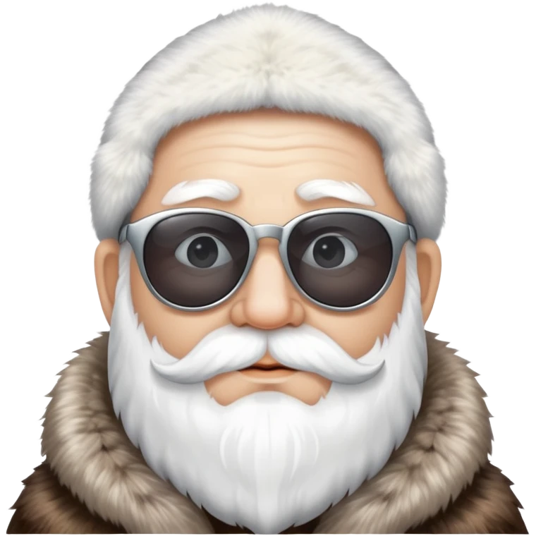 Father Frost in sunglasses glasses in a fur coat emoji