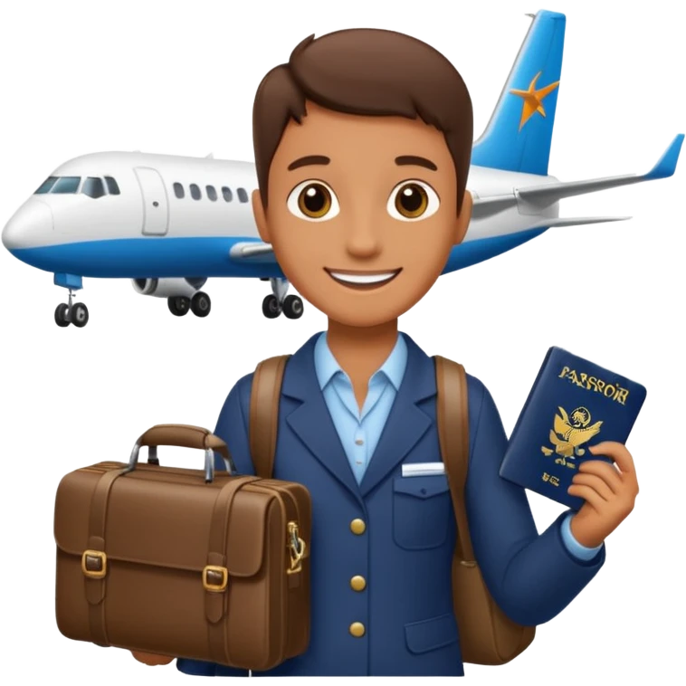 glob ,pass port, , travel bag , plane emoji