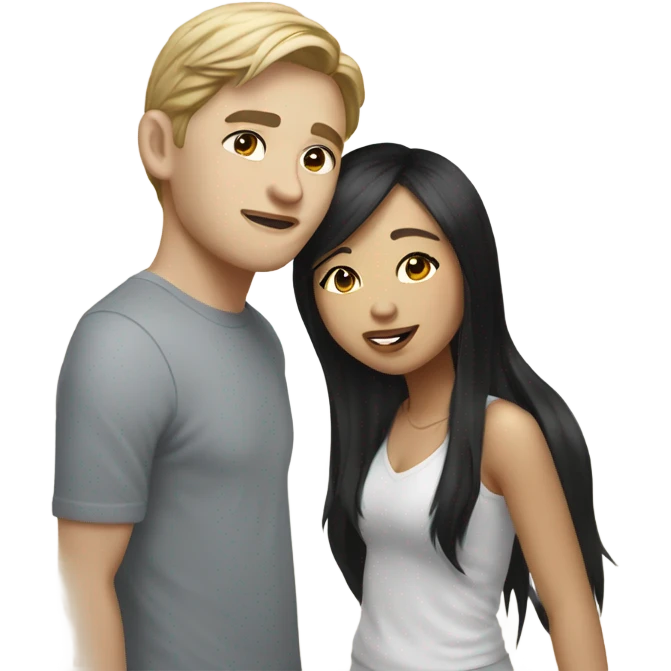 asiangirl loves whiteboy emoji