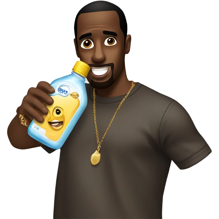 P diddy holding baby oil emoji
