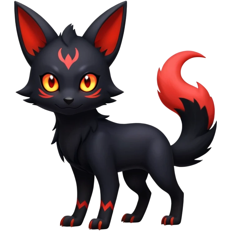 Shiny Dark Exotic Litten-Darkrai-Umbreon-Hybrid-Creature emoji