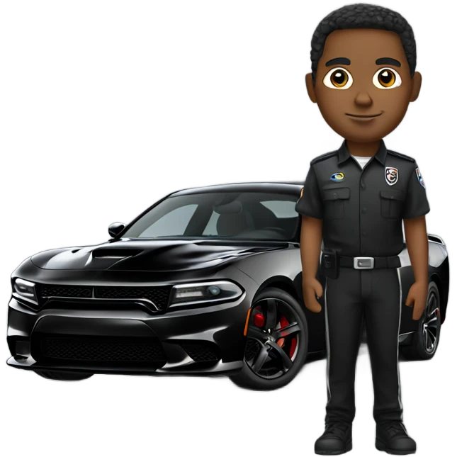 Black Dodge SRT Charger  emoji