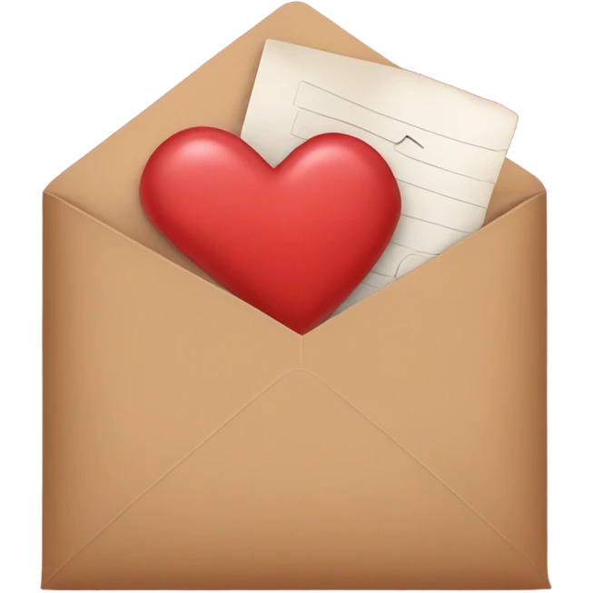 brown valentine’s day envelope emoji