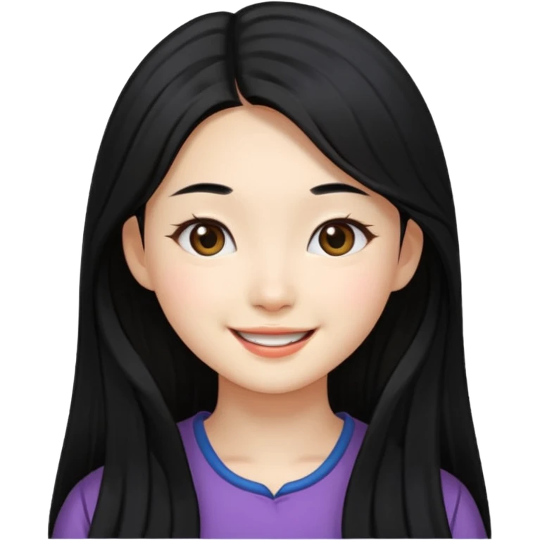 Korean girl with long hair emoji