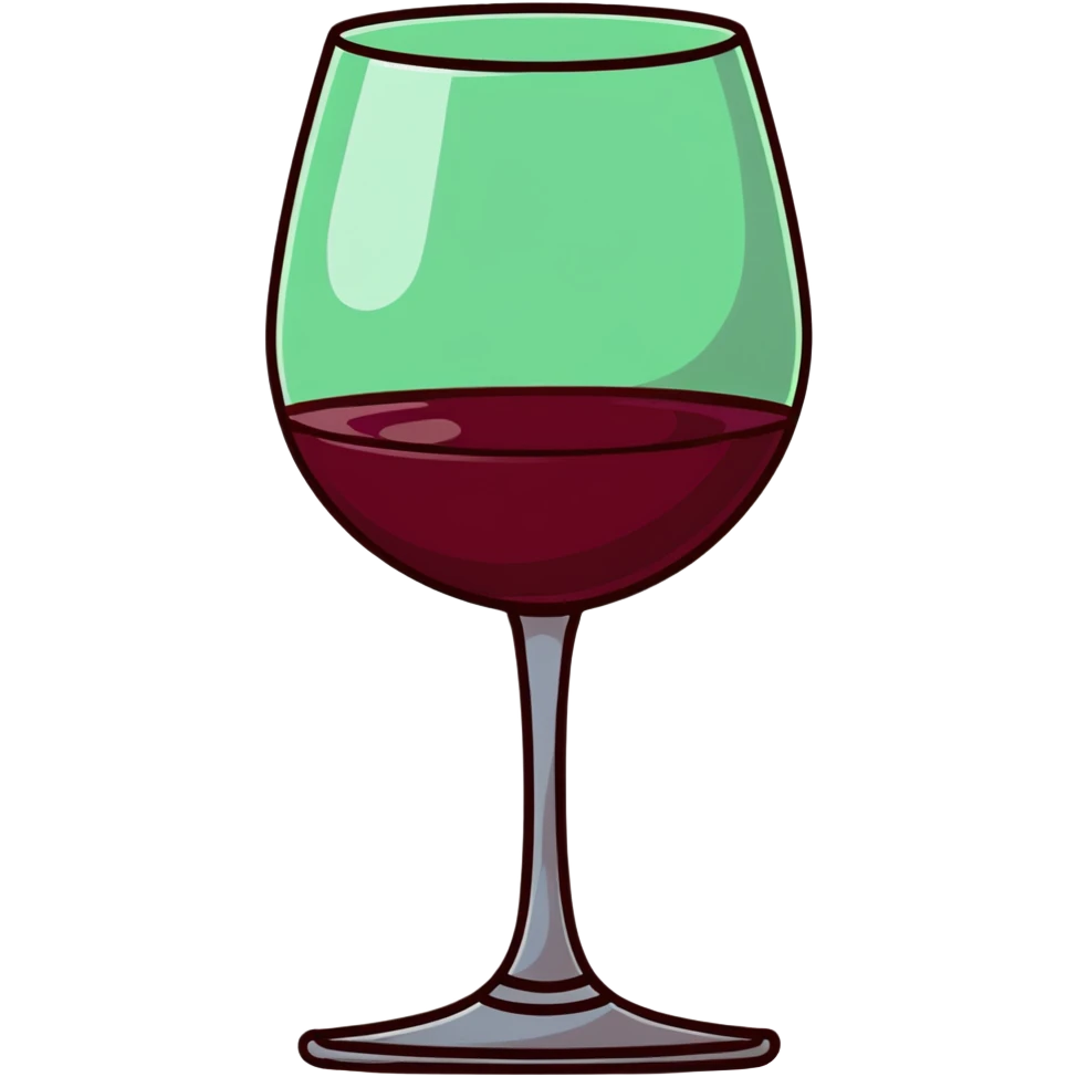 wine glass with red wine emoji