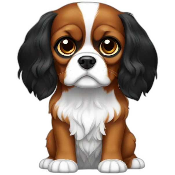 black and tan  king Charles spaniel emoji