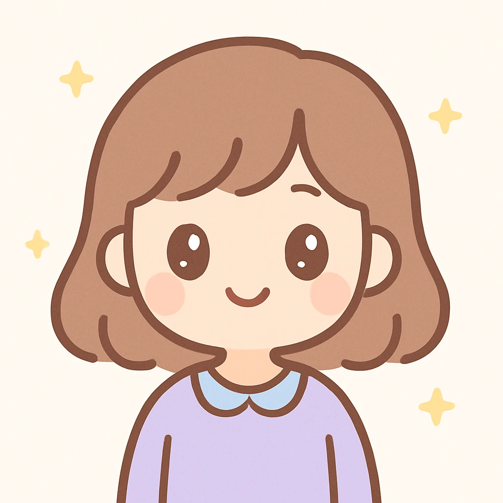 mujer linda de cabello marrón, estilo kawaii, cute kawaii style emoji