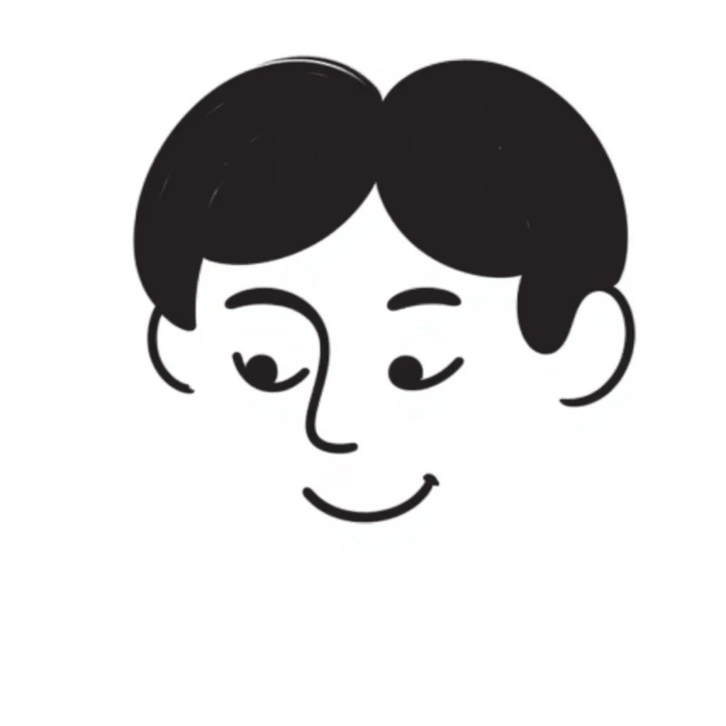 Simple sketch of a stoned face with squinty eyes and a content smile emoji