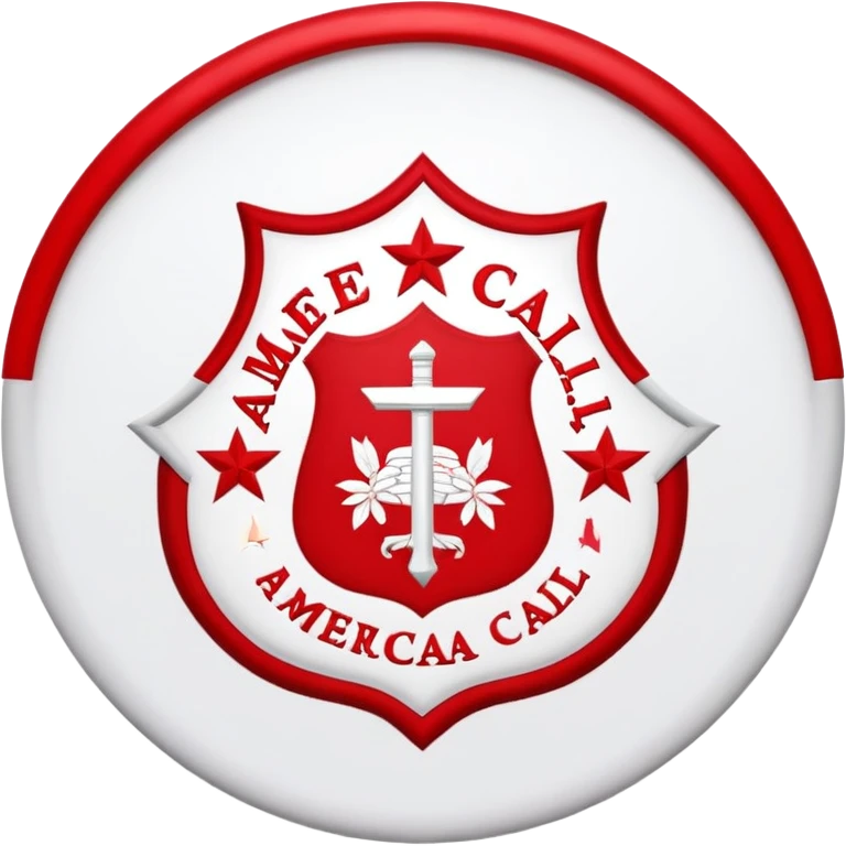 Hazme un emoji basado en el escudo del américa de cali emoji