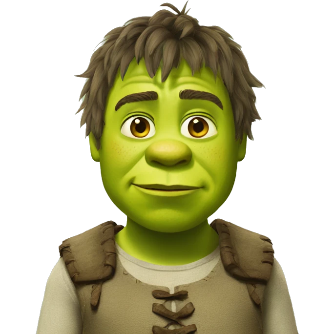 Shrek + 🤨 emoji