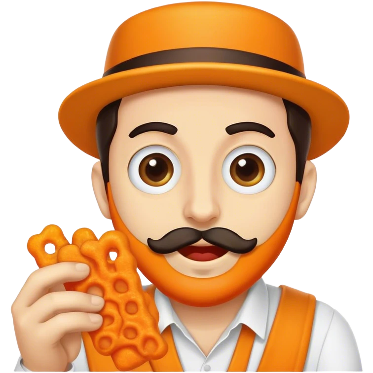 Traditional Jewish guy eating Cheetos  emoji