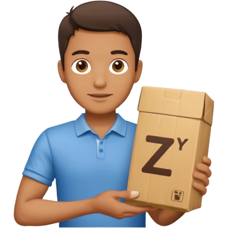 Man holding a Zyn package emoji