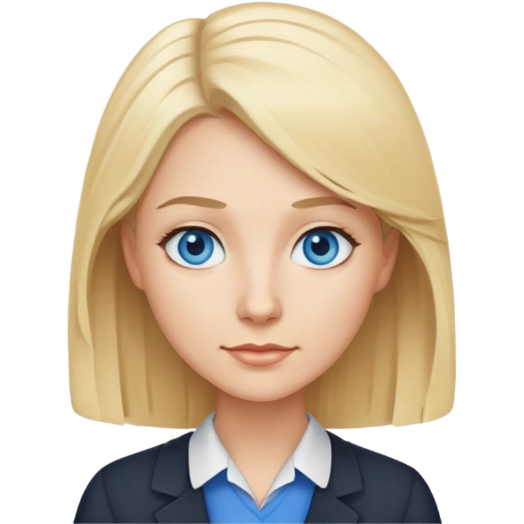 Teacher with blonde hair and blue eyes  emoji
