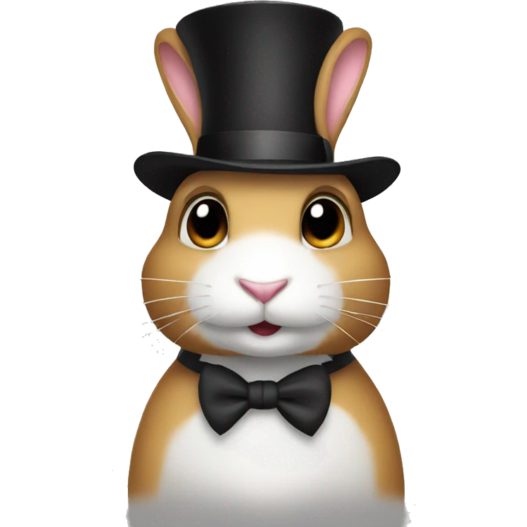 Rabit wearing top hat  emoji
