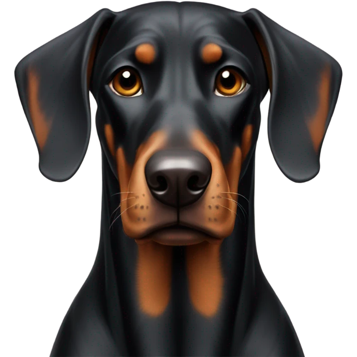 doberman with floppy ears emoji