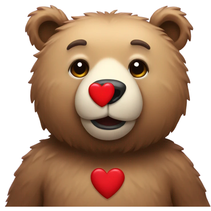 Bear with heart emoji