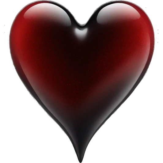 red black glass heart emoji
