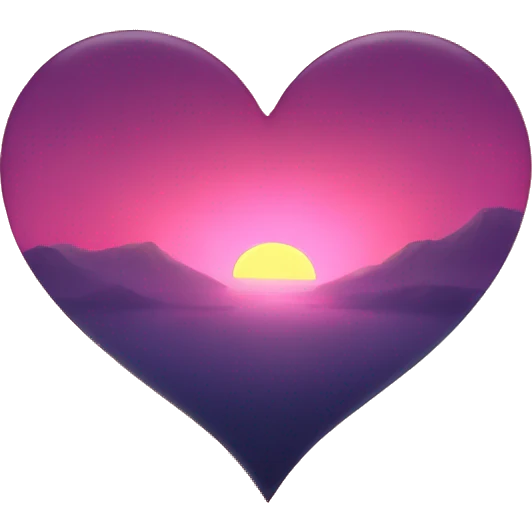 Sunset heart emoji