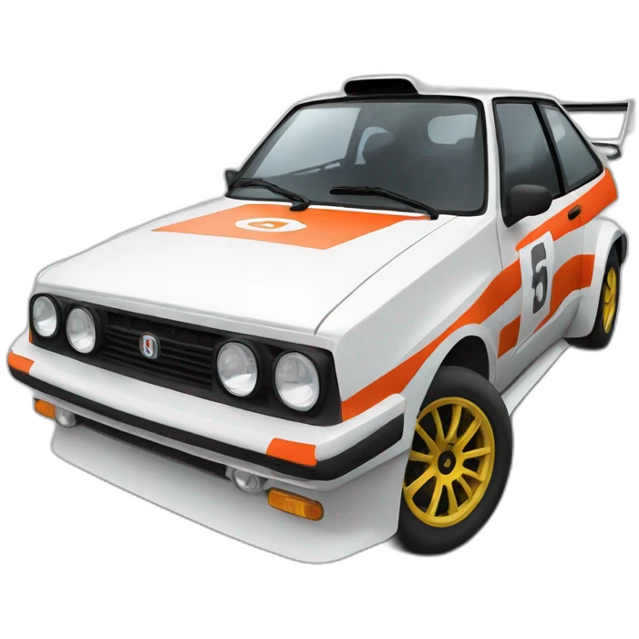 Rally car emoji