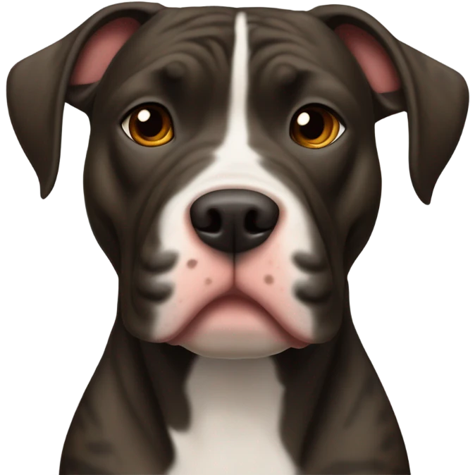 pitbull terrier dark brindle tiger stripes emoji