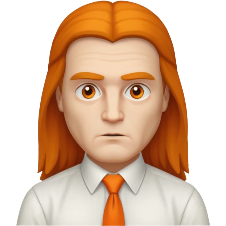 leonardo davinci in white shirt, orange tie emoji