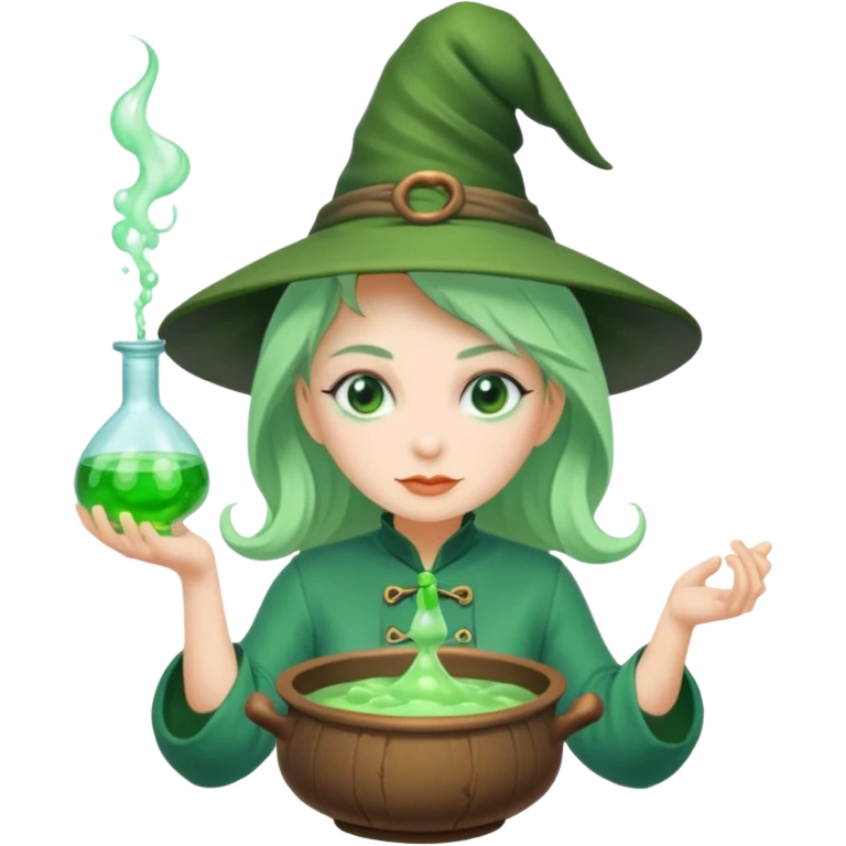 green witch cooking potion emoji