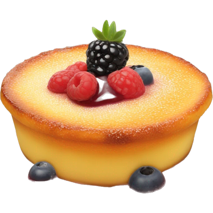 Creme brulee with berries on top  emoji