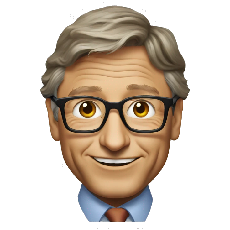 bill gates, extra nerdy emoji