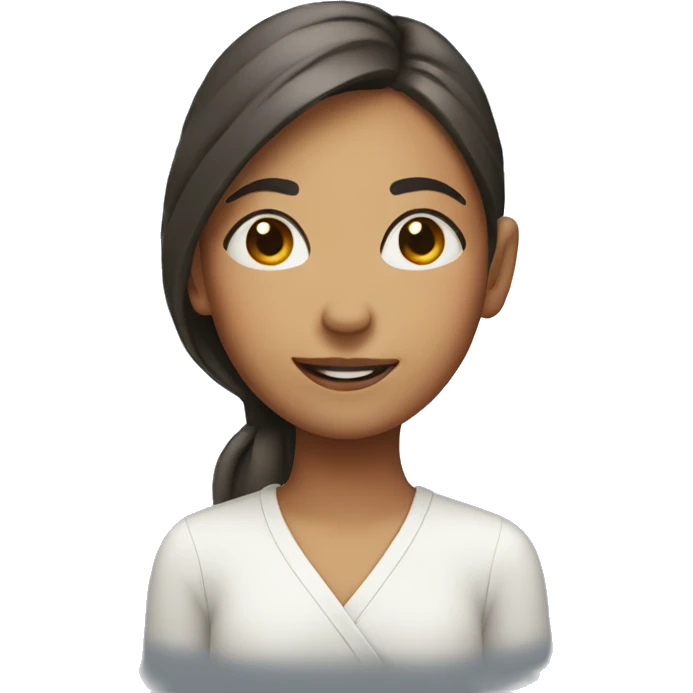 smiling girl with closed eyes emoji