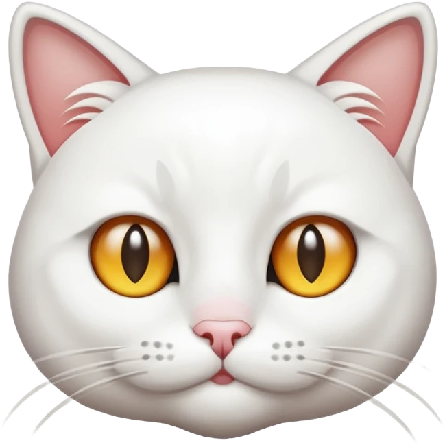 Gatto bianco simile a schumaker  emoji