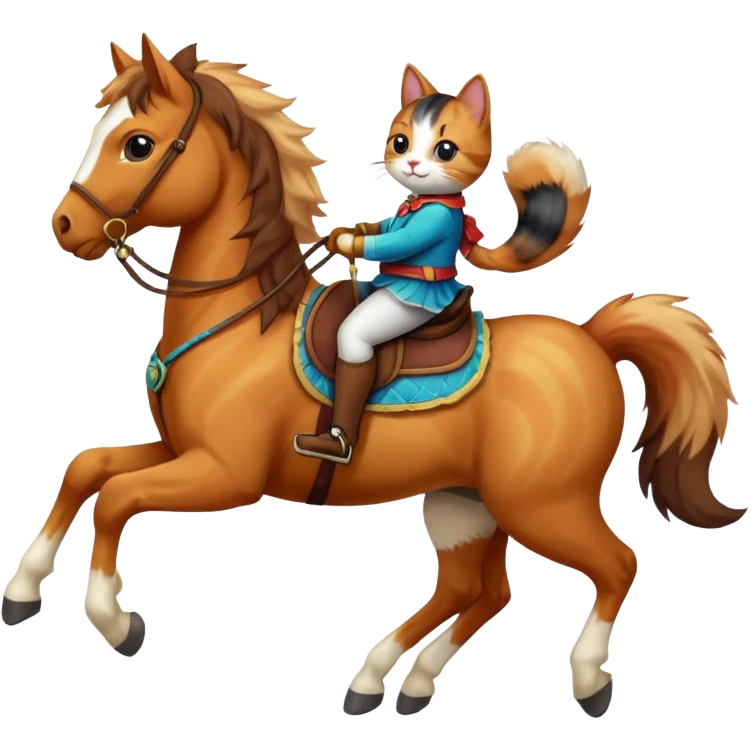 cat on horse emoji