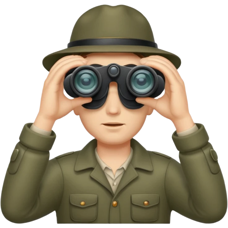Guy with binoculars  emoji
