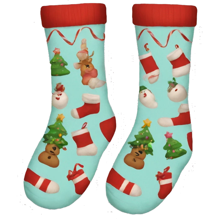 aesthetic Christmas socks emoji