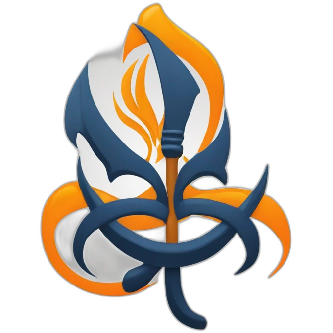 khalistan orange emoji with khanda in the middle emoji