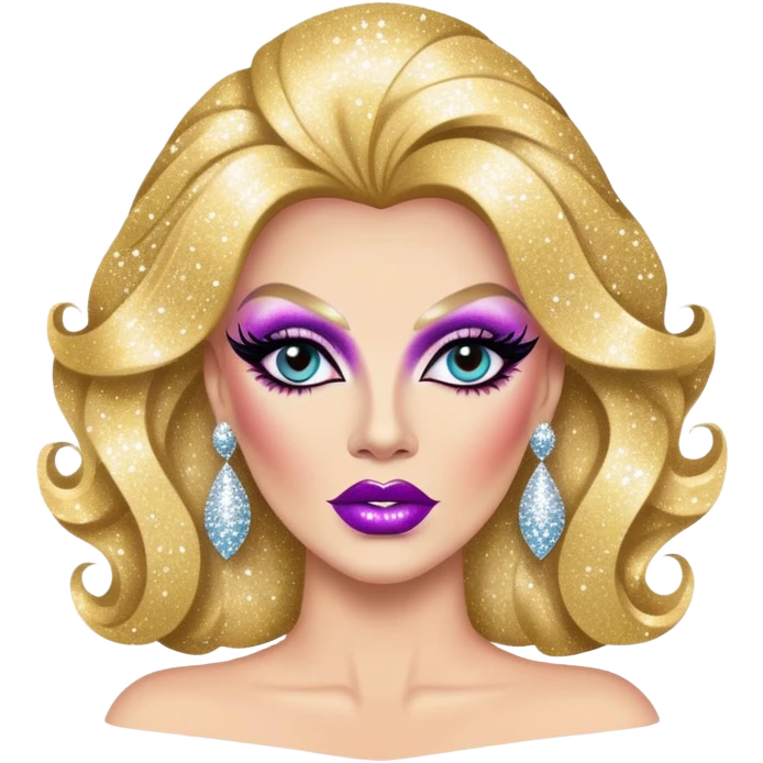 drag queen fish glitter babe diva emoji
