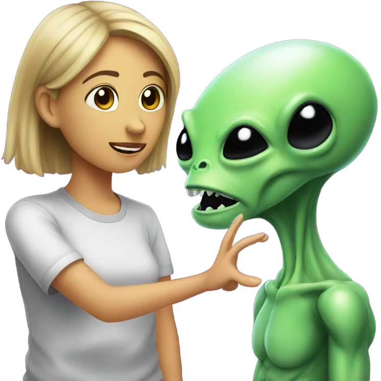 Haley with an alien emoji