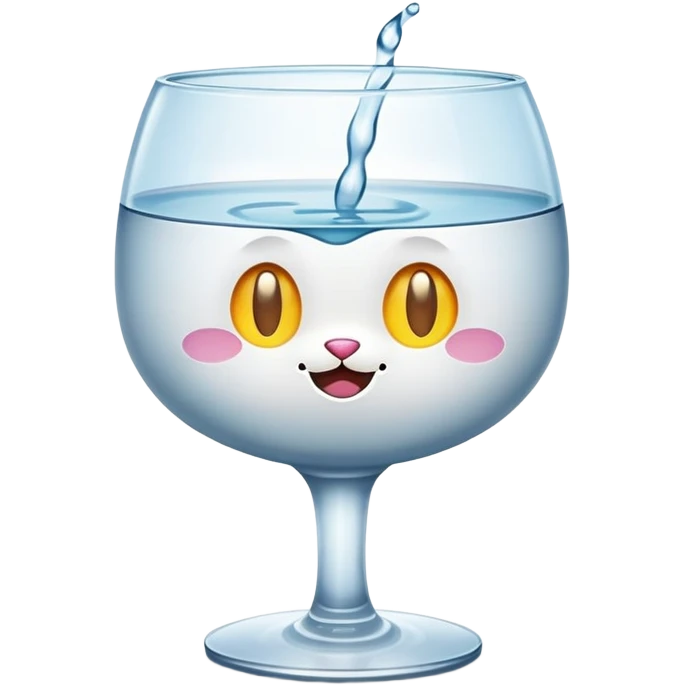 Chat dans un verre d'eau emoji