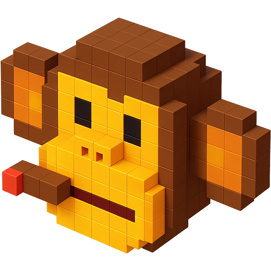 monkey with cigar emoji