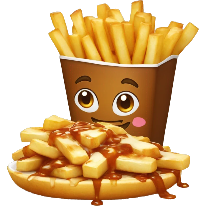 poutine qui mange une poutine emoji