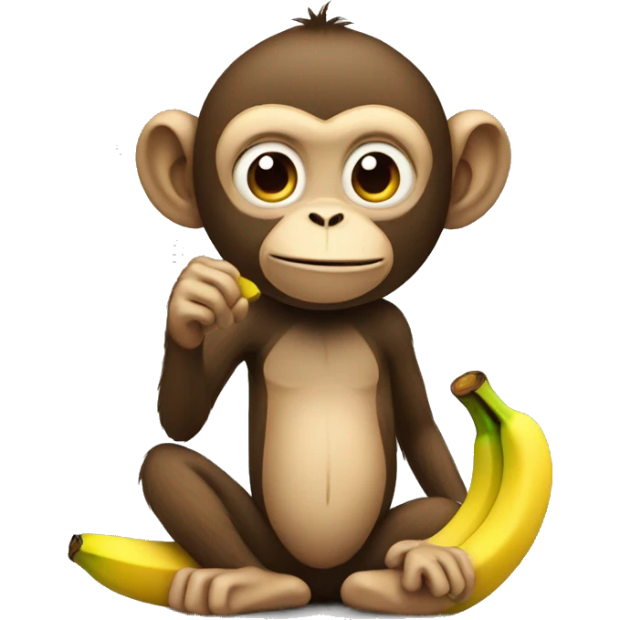 Monkey with a banana emoji