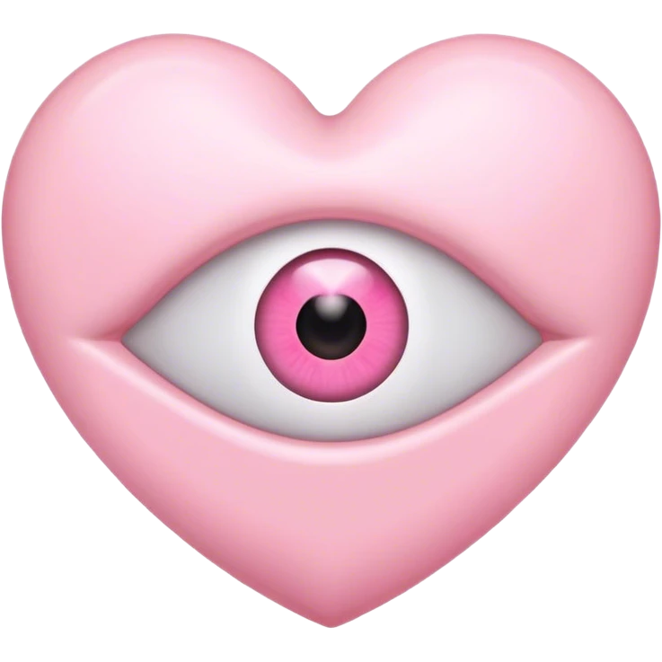 Light pink heart eye emoji emoji