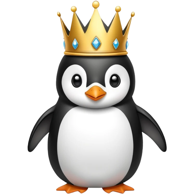 À pingu with a Crown  emoji